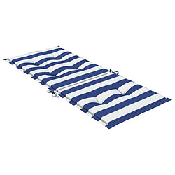 Acheter vidaXL Coussins de chaise à dossier haut lot de 6 rayures bleu/blanc