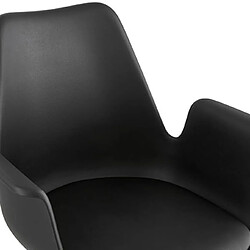 Mes Fauteuil design noir et piètement en métal noir - SHAFT pas cher