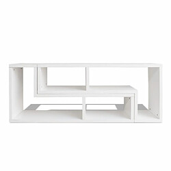 Avis Helloshop26 Meuble télé buffet tv télévision design pratique double en forme de l blanc 2502187