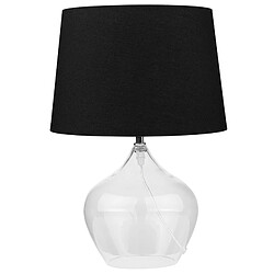 Beliani Lampe de table en verre transparente / noire 45 cm OSUM