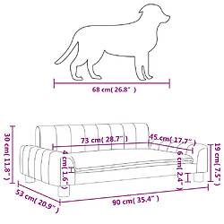 vidaXL Lit pour chien crème 90x53x30 cm tissu pas cher