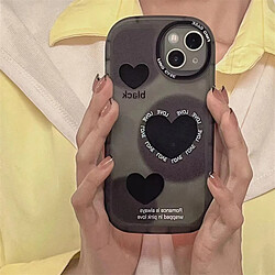 GUPBOO Étui pour iPhone11 Smudge English Love Coque en silicone pour téléphone japonais et coréen