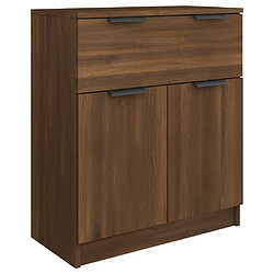 Maison Chic Buffet,Meuble de Rangement,commode pour salon,Cuisine Chêne marron 60x30x70 cm Bois d'ingénierie -MN49305