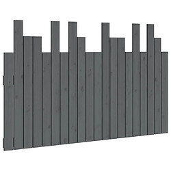 vidaXL Tête de lit murale Gris 127,5x3x80 cm Bois massif de pin