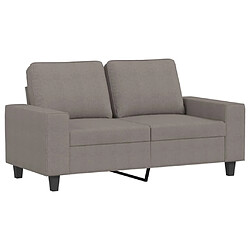 Maison Chic Canapé à 2 places,Sofa de Salon,Canapé droit Taupe 120 cm Tissu -GKD557103