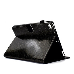 Wewoo Housse Coque Etui à rabat horizontal en cuir avec support et fente pour cartes iPad Air / Air 2 / iPad 9.7 vernis à paillettes noir pas cher