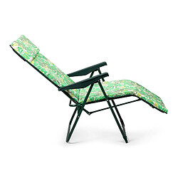 Fauteuil de Jardin Relax Solenny 5 Positions 76x60x108 cm Chaise Longue Rembourrage 3 cm pas cher