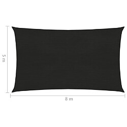 Acheter Helloshop26 Voile d'ombrage 160 g/m² noir 5 x 8 m PEHD 02_0009223