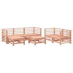 vidaXL Salon de jardin 7 pcs bois massif douglas