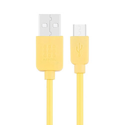 Avis Wewoo Câble jaune pour Galaxy, Huawei, Xiaomi, LG, HTC et autres Smart Phones 1 m Haute Vitesse 35 Cœurs Micro USB vers USB de Recharge de Données,