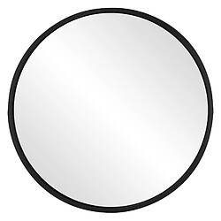 WOMO-DESIGN Miroir Mural Ø60 cm, Noir, Miroir Rond avec Cadre en Métal, Miroir Décoratif, Miroir Maquillage, Design Moderne, Miroir Suspendu pour Entrée, Salle de Bain, Chambre, Salon, Couloir