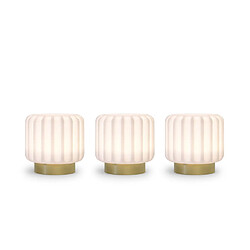 L'Atelier Pierre Set de 3 lampes Dentelles 9cm