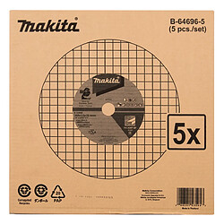 Makita B-64696-5 Disque à tronçonner 355 x 2,5 x 25,4 mm A36P 5 pcs pour acier