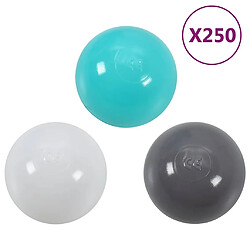 vidaXL Balles de jeu 250 pcs multicolore