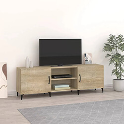 vidaXL Meuble TV chêne sonoma 150x30x50 cm bois d'ingénierie