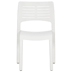 Avis vidaXL Chaises de jardin lot de 2 Blanc Polypropylène