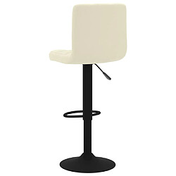 Acheter vidaXL Tabouret de bar Crème Velours