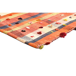 Avis Vidal Tapis de laine 206x118 orange Jajim