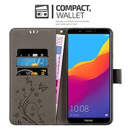 Avis Cadorabo Coque Honor 7C / Huawei Y7 2018 Etui en Gris