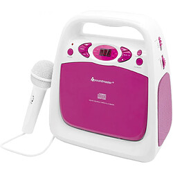 Soundmaster radio portable AUX , CD , FM , USB avec lecteur CD pour enfants rose blanc