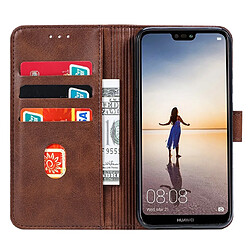 Acheter Wewoo Housse Coque Pour Huawei P20 Lite GUSSIM Business Style Étui en cuir à rabat horizontal avec support et fentes cartes et portefeuille marron