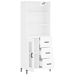 Avis vidaXL Buffet haut Blanc 69,5x34x180 cm Bois d'ingénierie