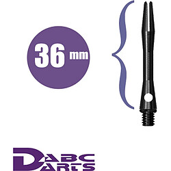 ABC Darts Mixte - Adulte Shaft Dart Shaft Shacht Set Noir Short