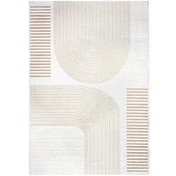 ICONIK INTERIOR Grand Tapis Design Contemporain et Moderne - Beige (290x200 cm) - Rya Beige