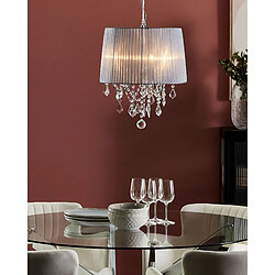 Beliani Lampe suspension EVANS Gris clair