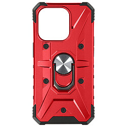 Avizar Coque Bague pour iPhone 15 Plus Bumper Antichoc Série ArmoRing Bump Rouge