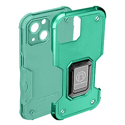 Avizar Coque iPhone 14 Antichoc Hybride avec Anneau Support Magnétique Turquoise