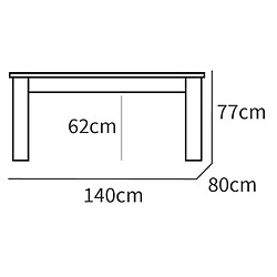 Avis Pegane Table à manger extensible en aggloméré et mélamine coloris chêne doré - Longueur 140-195 x Profondeur 80 x Hauteur 77 cm