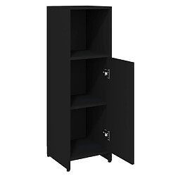 Maison Chic Armoire de salle de bain,Meuble de rangement,Meuble haut Noir 30x30x95 cm Aggloméré -GKD946300 pas cher