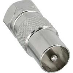 Valueline INLINE - Adapter - F-Stecker (M) - IEC Stecker (M)