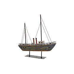 Figurine Décorative DKD Home Decor Finition vieillie Métal Bois Barco (37,5 x 8,5 x 41 cm)