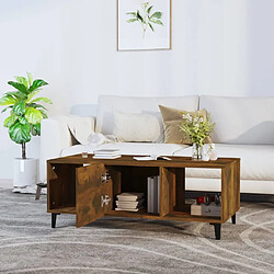 Avis Maison Chic Table basse,Table Console Table d'appoint, Table pour salon Chêne fumé 102x50x40 cm Bois d'ingénierie -MN29230