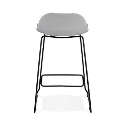 Kokoon Design Tabouret de bar design SLADE MINI GREY 49x53x85 cm pas cher