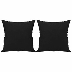 Maison Chic Canapé 3 places avec oreillers,Sofa de Salon,Canapé droit noir 180 cm tissu microfibre -GKD992421 pas cher