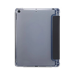 Etui en PU la peau est antichoc avec support tripliure et porte-stylo noir pour votre Apple iPad 10.2 (2019)