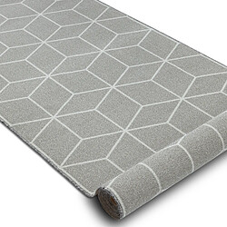 RUGSX TAPIS DE COULOIR antidérapant CUBE la gomme gris 120 cm 120x210 cm