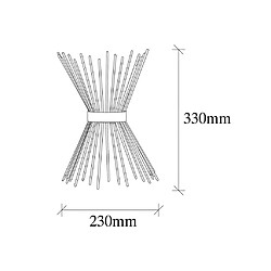 Vente-Unique Applique murale filaire en métal - H. 33 cm - Doré - KIRPI pas cher