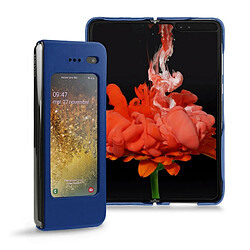 Coque cuir Samsung Galaxy Fold - Seconde peau - Bleu océan ( Nappa - Pantone #15458a) - NOREVE