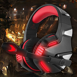 Hunterspider V-3 3.5mm Câblé Gaming Casques Sur L'oreille Casque Antibruit Écouteur avec Microphone LED Lumière Contrôle Du Volume