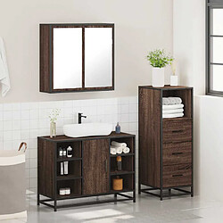 Avis vidaXL Ensemble de meubles de salle de bain 3 pcs Chêne marron