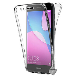 Htdmobiles Coque silicone gel fine 360 integrale pour Huawei Y6 Pro (2017) + film ecran - TRANSPARENT