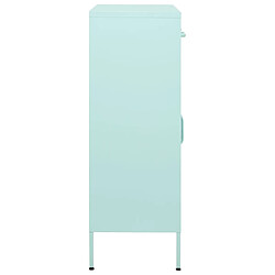 Avis vidaXL Armoire de rangement Vert menthe 80x35x101,5 cm Acier