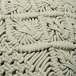 Acheter Thedecofactory MACRAME - Coussin macramé en coton tressé naturel 40x60