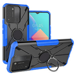 Coque en TPU anti-chute avec béquille pour votre Tecno Spark Go 2022 - bleu