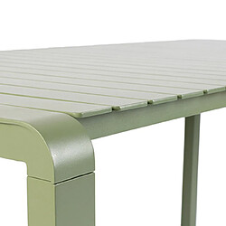 Avis Mes Table de jardin 214x96,7x75 cm en aluminium vert - VONDEL