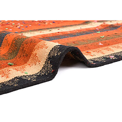 Vidal Tapis de laine 210x146 orange Jajim